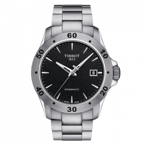 Tissot V8 Swissmatic 42.5 Stainless Steel / Black / Bracelet T106.407.11.051.00