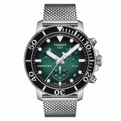 Tissot Seastar 1000 Chronograph Quartz 45.5 Stainless Steel / Gradient Grey / Mesh T120.417.11.091.00