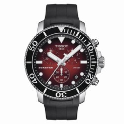 Tissot Seastar 1000 Chronograph Quartz 45.5 Stainless Steel / Gradient Red / Rubber T120.417.17.421.00