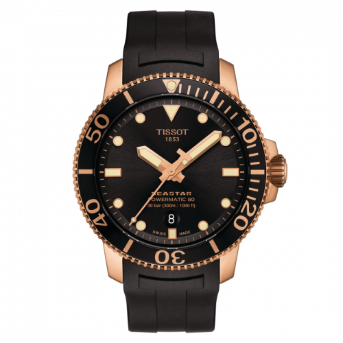 Tissot Seastar 1000 Powermatic 80 43 Rose Gold PVD / Black / Rubber T120.407.37.051.01