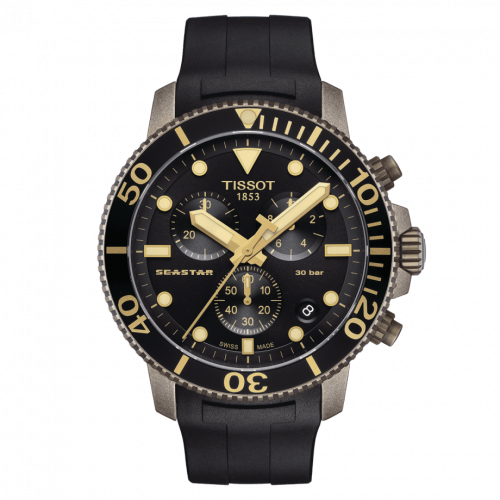 Tissot Seastar 1000 Chronograph Quartz 45.5 Bronze PVD / Black / Rubber T120.417.37.051.01