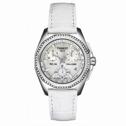Tissot PRC 100 Chronograph Quartz 34.8 Stainless Steel / MOP / Strap T22.1.456.21