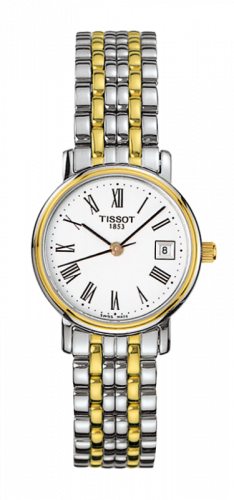 Tissot Desire Quartz 24 Stainless Steel / Yellow Gold PVD / White / Bracelet T52.2.281.13