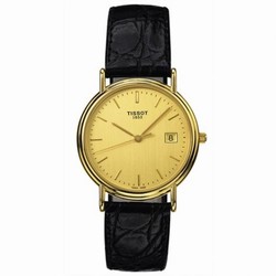 Tissot Carmel Quartz 33.9 Yellow Gold / Champagne / Strap T71.3.434.21