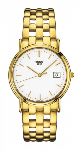 Tissot Carson Quartz 33.6 Yellow Gold / White / Bracelet T73.3.413.11