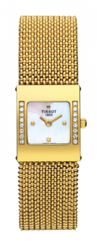 Tissot Bellflower Square Yellow Gold / Diamond / Bracelet T74.3.308.71