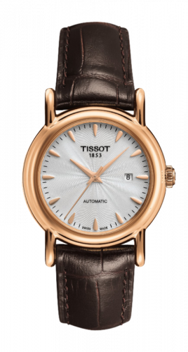 Tissot Carson Automatic 29.7 Rose Gold / Silver / Strap T907.007.76.031.00
