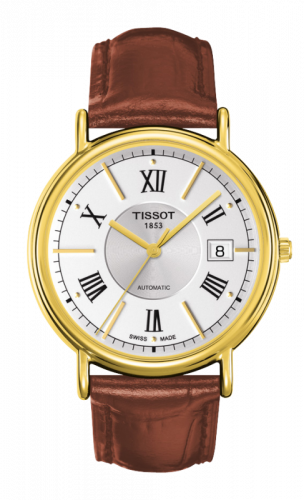 Tissot Carson Automatic 40 Yellow Gold / Silver / Strap T907.407.16.038.00