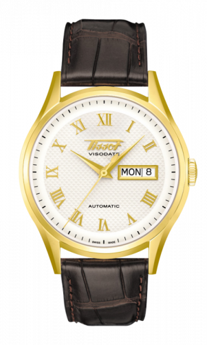 Tissot Visodate Automatic Yellow Gold / Silver / Strap T910.430.16.033.00