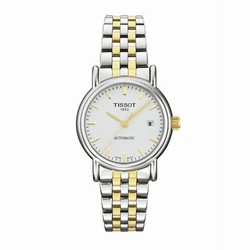 Tissot Carson Automatic 27 Stainless Steel / Yellow Gold PVD / Silver / Bracelet T95.2.183.31