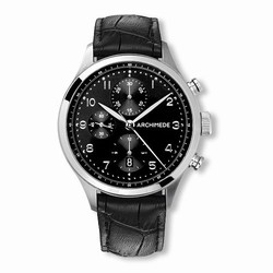 Archimede Klassik Chronograph Stainless Steel / Black / Leather UA7939-C2.31