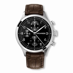 Archimede Klassik Chronograph Stainless Steel / Black / Leather UA7939-C2.32