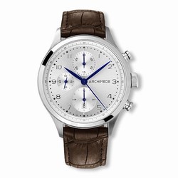Archimede Klassik Chronograph Stainless Steel / Silver / Leather UA7939-C2.42