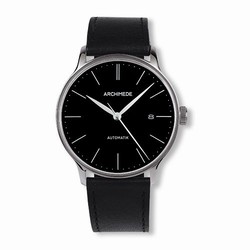 Archimede 1950-1 Stainless Steel / Black / Black Leather UA8069-A2.1