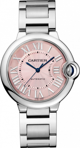 Cartier Ballon Blue de Cartier 36 Automatic Stainless Steel / Pink / Bracelet W6920041