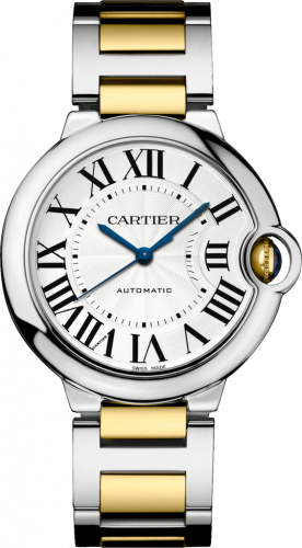 Cartier Ballon Blue de Cartier 36 Automatic Stainless Steel / Yellow Gold / Silver / Bracelet W6920047