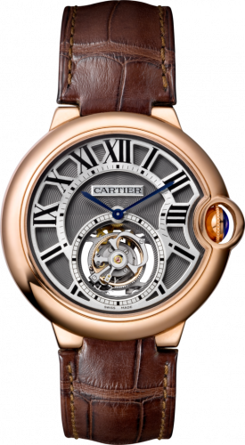 Cartier Ballon Blue de Cartier 39 Flying Tourbillon Pink Gold / Grey W6920104