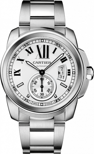 Cartier Calibre de Cartier 42 Stainless Steel / Silver / Bracelet W7100015
