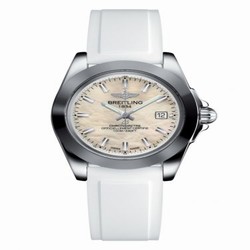 Breitling Galactic 32 Sleek Edition Stainless Steel / Pearl / Rubber W7133012/A800/164S/A14S.1
