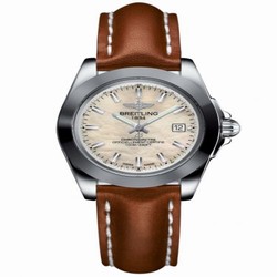 Breitling Galactic 32 Sleek Edition Stainless Steel / Pearl / Calf W7133012/A800/406X/A14BA.1