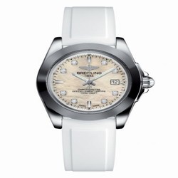 Breitling Galactic 32 Sleek Edition Stainless Steel / Pearl Diamond / Rubber W7133012/A801/164S/A14S.1