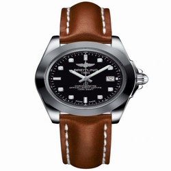 Breitling Galactic 32 Sleek Edition Stainless Steel / Trophy Black Diamond / Calf W7133012/BF63/406X/A14BA.1