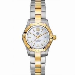 TAG Heuer Aquaracer 300M Quartz 27 Stainless Steel / Yellow Gold / MOP / Bracelet WAF1424.BB0825