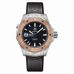 TAG Heuer Aquaracer 500M Calibre 5 43 Stainless Steel / Rose Gold / Black / Rubber WAJ2150.FT6015