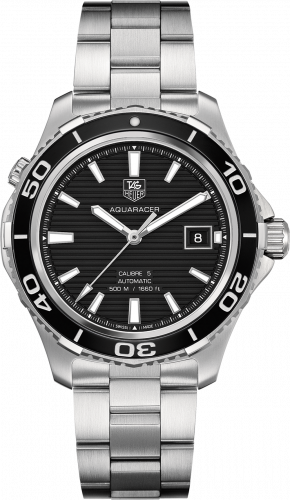 TAG Heuer Aquaracer 500M Calibre 5 41 Stainless Steel / Black / Bracelet WAK2110.BA0830