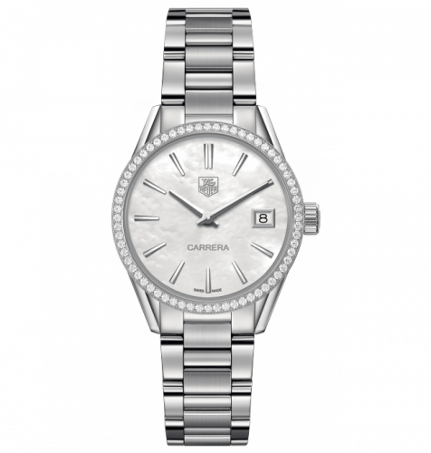 TAG Heuer Carrera Lady Quartz 32 Stainless Steel / Diamond / MOP / Bracelet WAR1315.BA0778