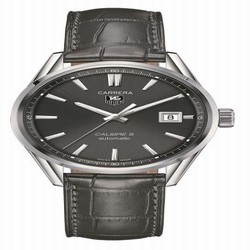 TAG Heuer Carrera Calibre 5 39 Stainless Steel / Grey / Alligator WAR211C.FC6336