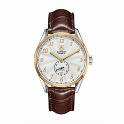 TAG Heuer Carrera Calibre 6 39 Heritage Stainless Steel / Yellow Gold / Silver / Alligator WAS2150.FC6181