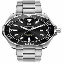 TAG Heuer Aquaracer 300M Quartz 43 Stainless Steel / Black / Bracelet WAY101A.BA0746
