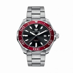 TAG Heuer Aquaracer 300M Quartz 43 Stainless Steel / Black / Red / Bracelet WAY101B.BA0746