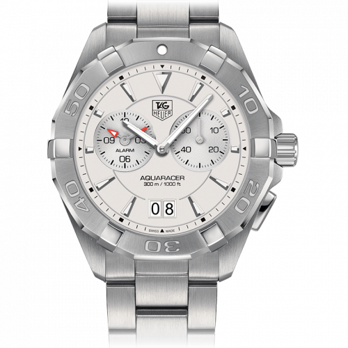TAG Heuer Aquaracer 300M Alarm 40.5 Stainless Steel / Silver / Bracelet WAY111Y.BA0920