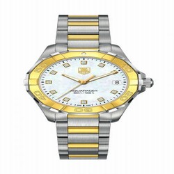 TAG Heuer Aquaracer 300M Quartz 32 Stainless Steel / Yellow Gold / MOP - Diamond / Bracelet WAY1351.BD0917