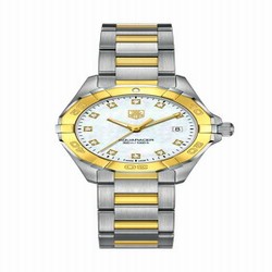 TAG Heuer Aquaracer 300M Quartz 27 Stainless Steel / Yellow Gold / MOP - Diamond / Bracelet WAY1451.BD0922