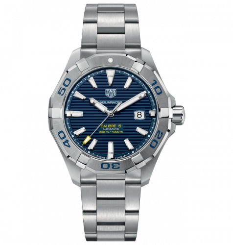 TAG Heuer Aquracer 300M Calibre 5 43 Stainless Steel / Blue / Bracelet WAY2012.BA0927
