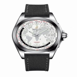 Breitling Galactic Unitime Stainless Steel / SleekT / Antarctica White / Military WB3510U0.A777.109W