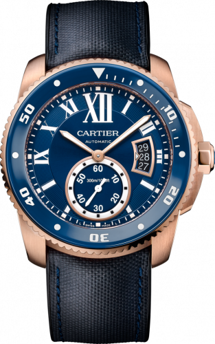 Cartier Calibre de Cartier Diver Pink Gold / Blue WGCA0009