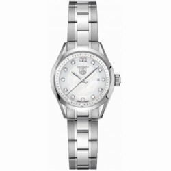 TAG Heuer Carrera Quartz 27 Stainless Steel / MOP - Diamond / Bracelet WV1411.BA0793