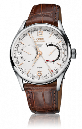 Oris Calibre 113 Steel / Silver / Brown Croc 01 113 7738 4031-Set 1 23 83FC Oris Calibre 113 Steel / Silver / Brown Croc 01 113 7738 4031-Set 1 23 83FC