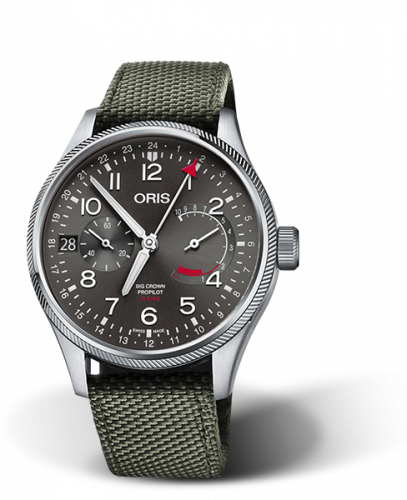 Oris Big Crown ProPilot Calibre 114 Stainless Steel / Grey / Textile 01 114 7746 4063-Set 5 22 14FC Oris Big Crown ProPilot Calibre 114 Stainless Steel / Grey / Textile 01 114 7746 4063-Set 5 22 14FC