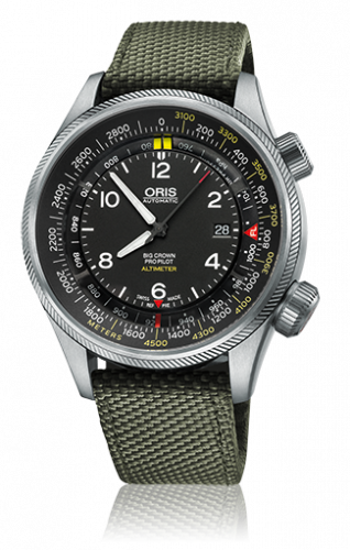 Oris Big Crown ProPilot Altimeter Meter / Green Textile 01 733 7705 4164-Set 5 23 14FC Oris Big Crown ProPilot Altimeter Meter / Green Textile 01 733 7705 4164-Set 5 23 14FC