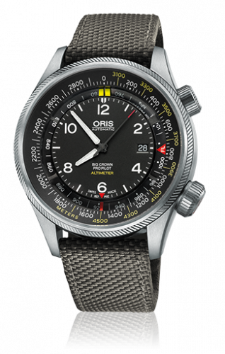 Oris Big Crown ProPilot Altimeter Meter / Grey Textile 01 733 7705 4164-Set 5 23 17FC Oris Big Crown ProPilot Altimeter Meter / Grey Textile 01 733 7705 4164-Set 5 23 17FC