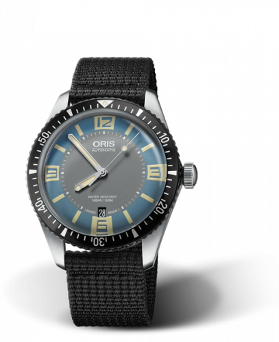 Oris Divers Sixty-Five 40 Stainless Steel / Deauville Blue / Textile 01 733 7707 4065-07 5 20 24