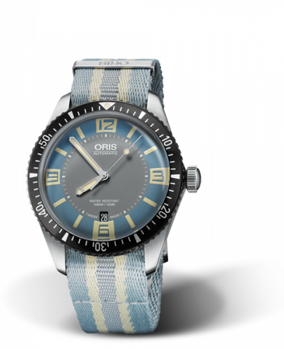 Oris Divers Sixty-Five 40 Stainless Steel / Deauville Blue / NATO 01 733 7707 4065-07 5 20 28FC