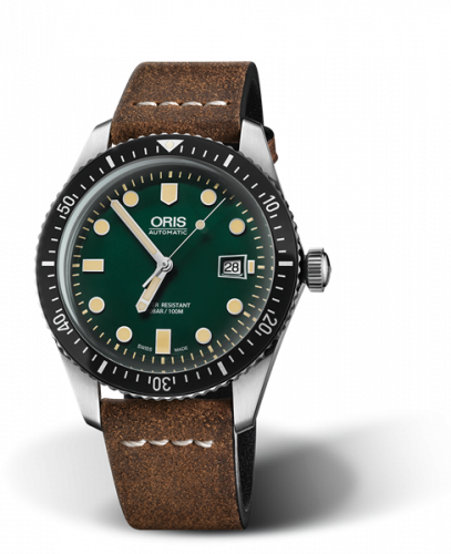 Oris Divers Sixty-Five 42 Stainless Steel / Green / Calf 	01 733 7720 4057-07 5 21 02
