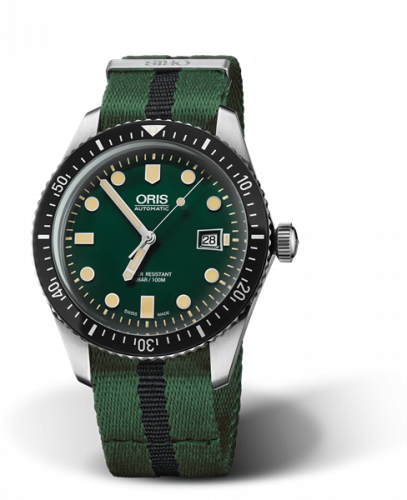Oris Divers Sixty-Five 42 Stainless Steel / Green / NATO 01 733 7720 4057-07 5 21 25FC Oris Divers Sixty-Five 42 Stainless Steel / Green / NATO 01 733 7720 4057-07 5 21 25FC