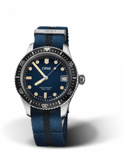 Oris Divers Sixty-Five 36 Stainless Steel / Blue / NATO 	01 733 7747 4055-07 5 17 28